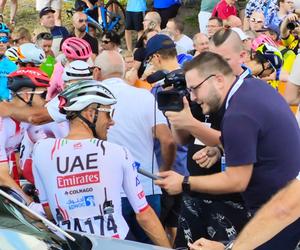 Tour de Pologne w Katowicach. Kolarze bawią się z kibicami