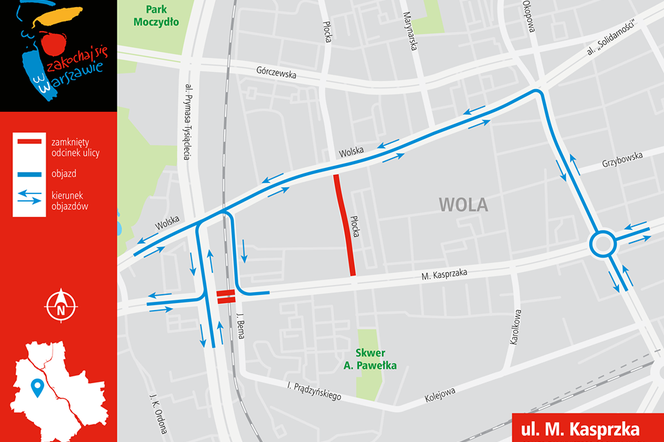 Komunikacyjny armagedon na Woli? Wyburzają wiadukt i zamykają ulicę. Rozpoczyna się remont na kolei