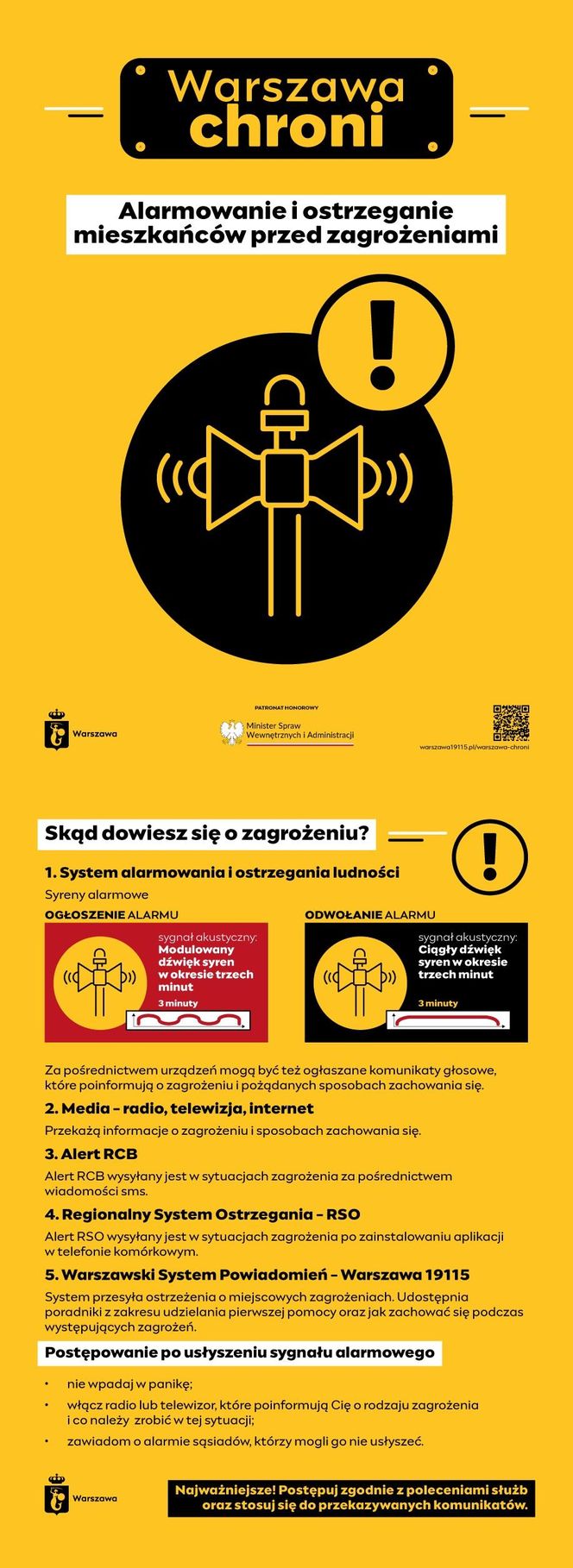 Warszawa. System alarmowania mieszkańców