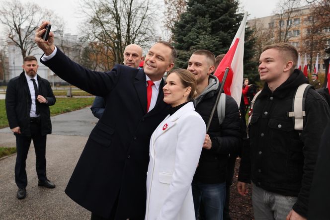 Marta Nawrocka w czasie obchodów Narodowego Święta Niepodległości