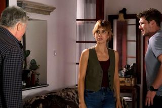 M jak miłość odc. 1838. Kama (Michalina Sosna), Marcin (Mikołaj Roznerski), stryj Erwin (Andrzej Dopierała)