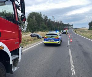 Zderzenie dwóch aut w pobliżu Giełczyna pod Łomżą