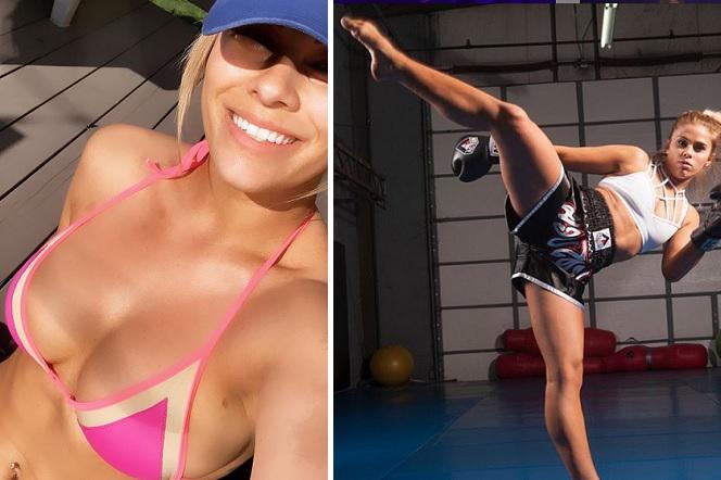 SEKSOWNA wojowniczka MMA spędza kwarantannę w... bikini! [GALERIA]