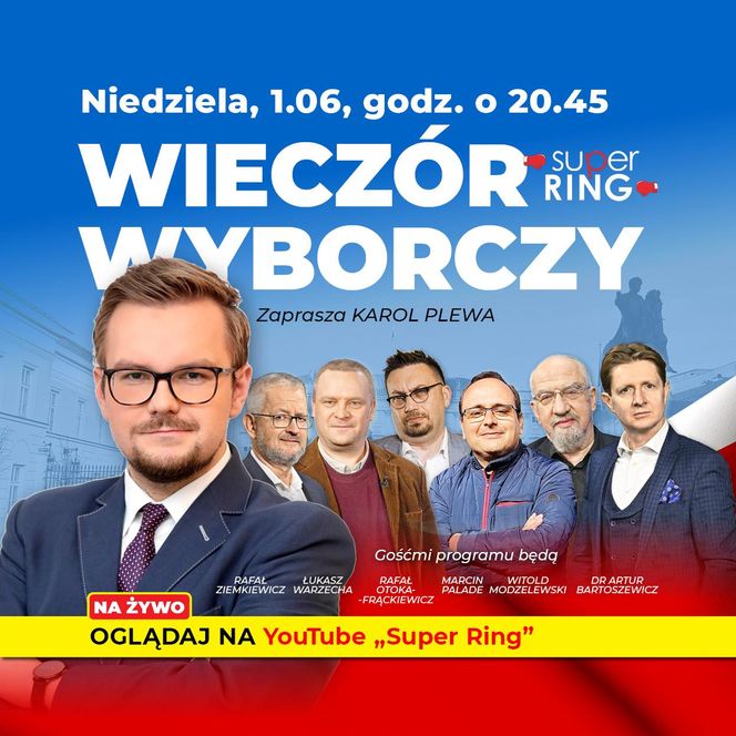 Wieczór wyborczy na kanale Super Ring! Komentarze i analizy 