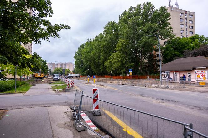 Budowa tramwaju na Stegny w Warszawie