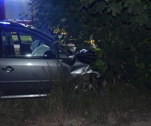 Pijany kierowca rozbił auto pod Gryżyną. Miał prawie 3 promile alkoholu