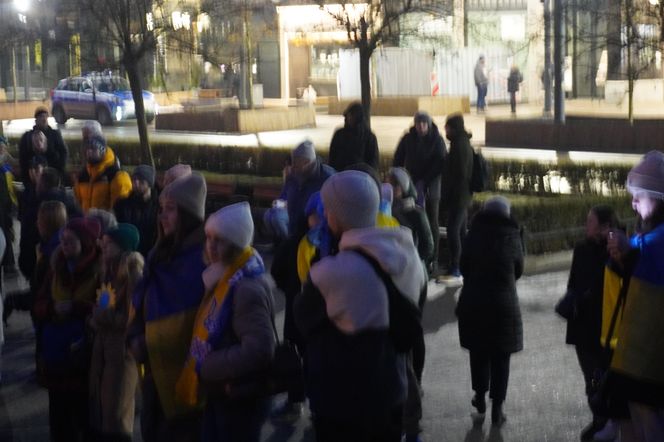 Manifestacja w trzecią rocznicę wybuchu wojny w Ukrainie