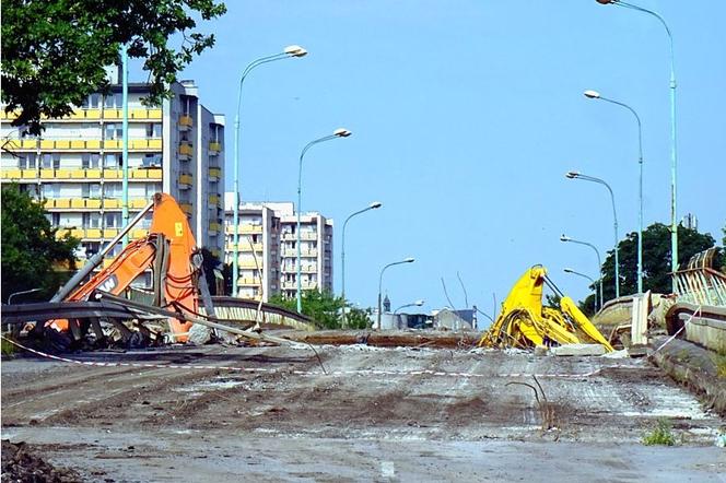 Wyburzanie wiaduktu łączacego Żeromskiego z Lubelską