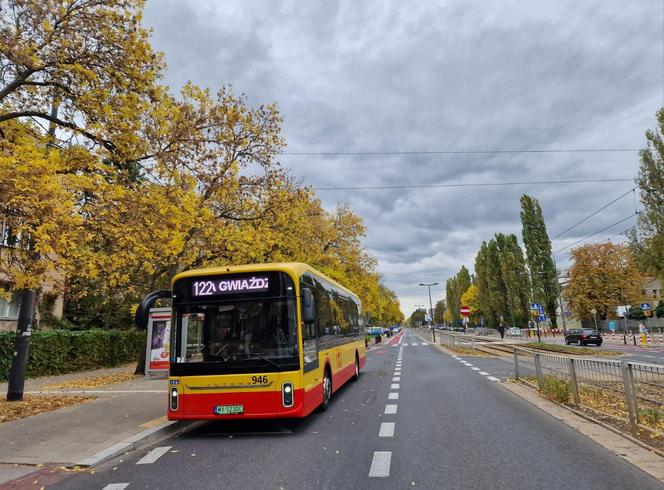 Autobus testowy firmy Yutong w barwach Miejskich Zakładów Autobusowych w Warszawie