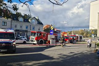 Akcja straży pożarnej obok salonu masażu w Kielcach