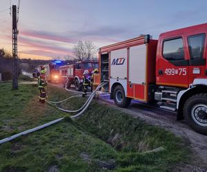 Pożar zakładu stolarskiego w Parszowie 30-03