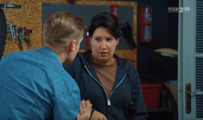 M jak miłość odc. 1624. Paweł (Rafał Mroczek), Majka (Laura Samojłowicz)