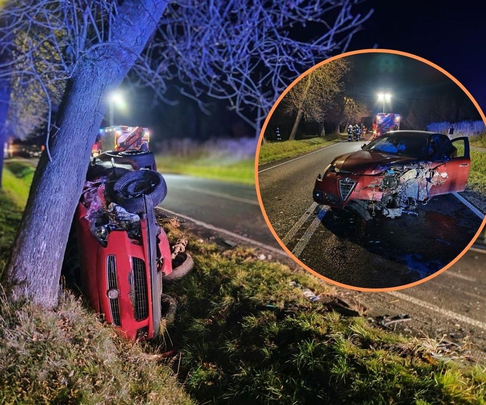 Groźny wypadek w Śląskiem. Doszło do dachowania samochodu w miejscowości Giebło