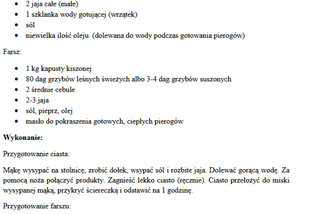 Kujawskie pierogi z kapustą i grzybami