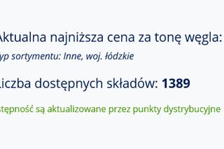 Ceny węgla ze strony cieplo.gov.pl