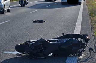 Śmier motocyklisty na A2