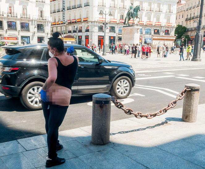 Prostytutka protestuje w Madrycie