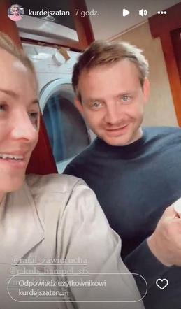 Domek na szczęście na planie: Marianna (Barbara Kurdej-Szatan), Bartek (Rafał Zawierucha)
