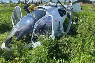 Wypadek wiatrakowca w Łódzkiem. Dwie osoby poszkodowane 