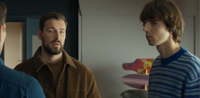 	Barwy szczęścia odc. 3179. Marcin Kodur (Oskar Stoczyński), Tomasz (Jakub Sokołowski), Wiktor (Grzegorz Kestranek)