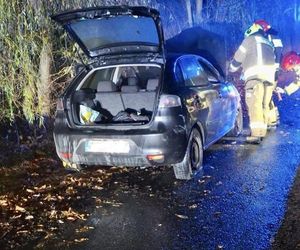 Pożar samochodu i ranny mężczyzna - co się stało w Cieszanowicach? 