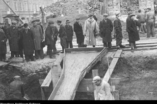 Budowa Trasy W-Z w Warszawie - 1948 r.