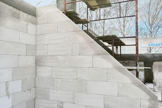 murowane ściany działowe z betonu komórkowego