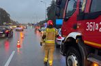 Karambol na zjeździe do centrum Tarnowa. Zderzyło się pięć samochodów, są ranni