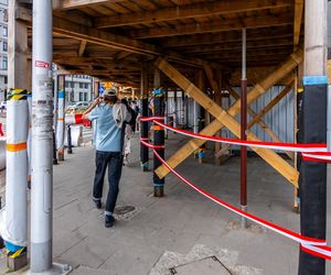 Gmach Banku Gospodarstwa Krajowego w Warszawie w trakcie remontu