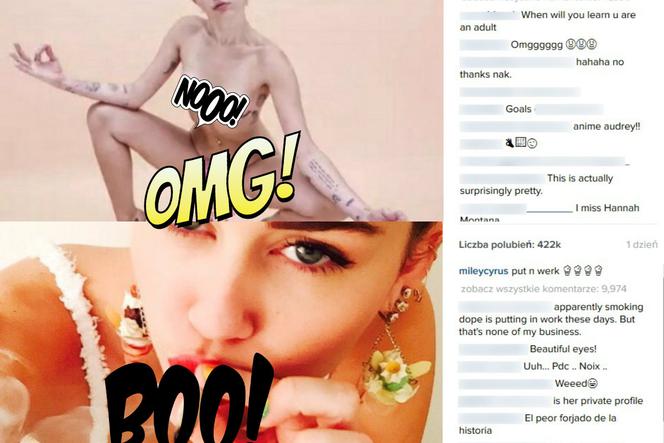Miley Cyrus nago, Instagram