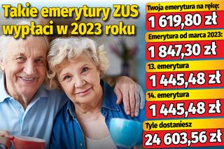 Takie emerytury ZUS wypłaci w 2023 roku