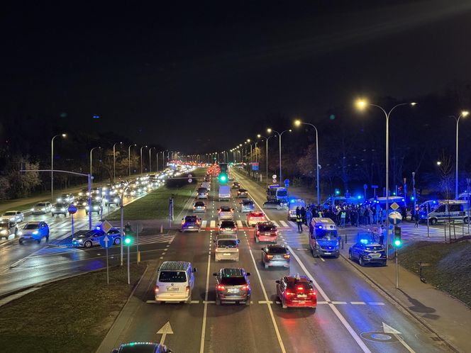 Blokada Ostatniego Pokolenia na Wisłostradzie (13.12.2024)