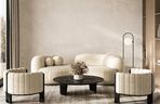 Salon w stylu japandi 