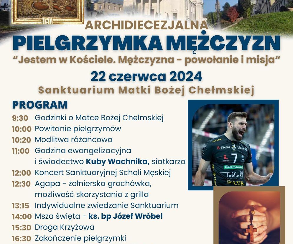 Archidiecezjalna Pielgrzymka Mężczyzn w Chełmie - plakat wydarzenia 