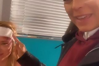 M jak miłość na planie. Julia (Marta Chodorowska), Magda (Anna Mucha)