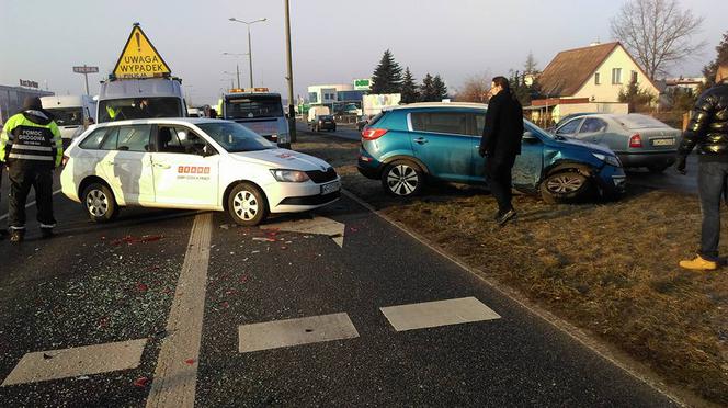 Wypadek na ulicy Fordońskiej. Zderzyły się cztery samochody