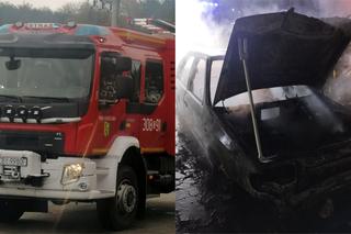 Nocny pożar w Mogilnie. Auto spłonęło doszczętnie [ZDJĘCIA]