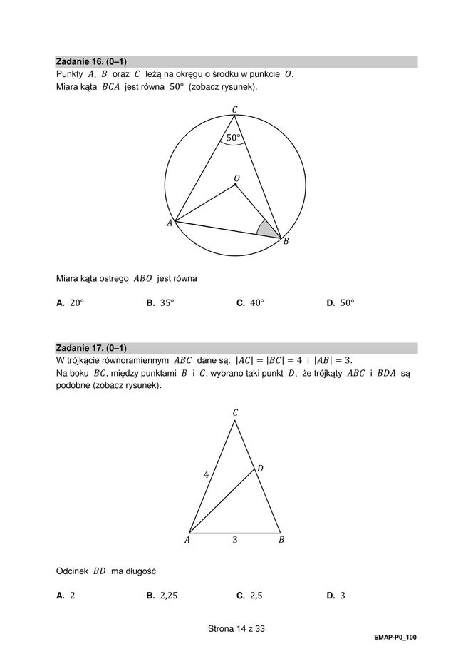 Matura 2025 - matematyka