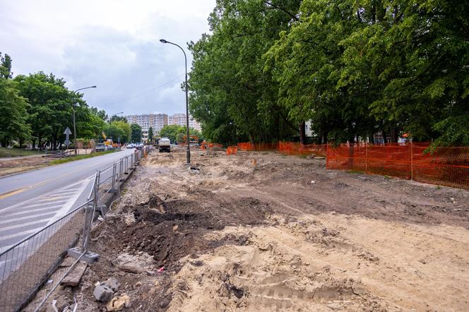 Budowa tramwaju na Stegny w Warszawie