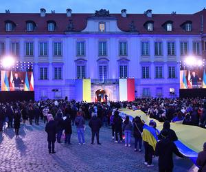 Wystąpienie Wołodymyra Zełenskiego na Zamku Królewskim w Warszawie