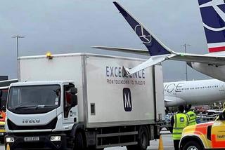 Ciężarówka wjechała w polski samolot na lotnisku! Maszyna LOT uszkodzona