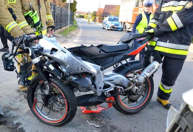Potrącenie 15-latka na motocyklu