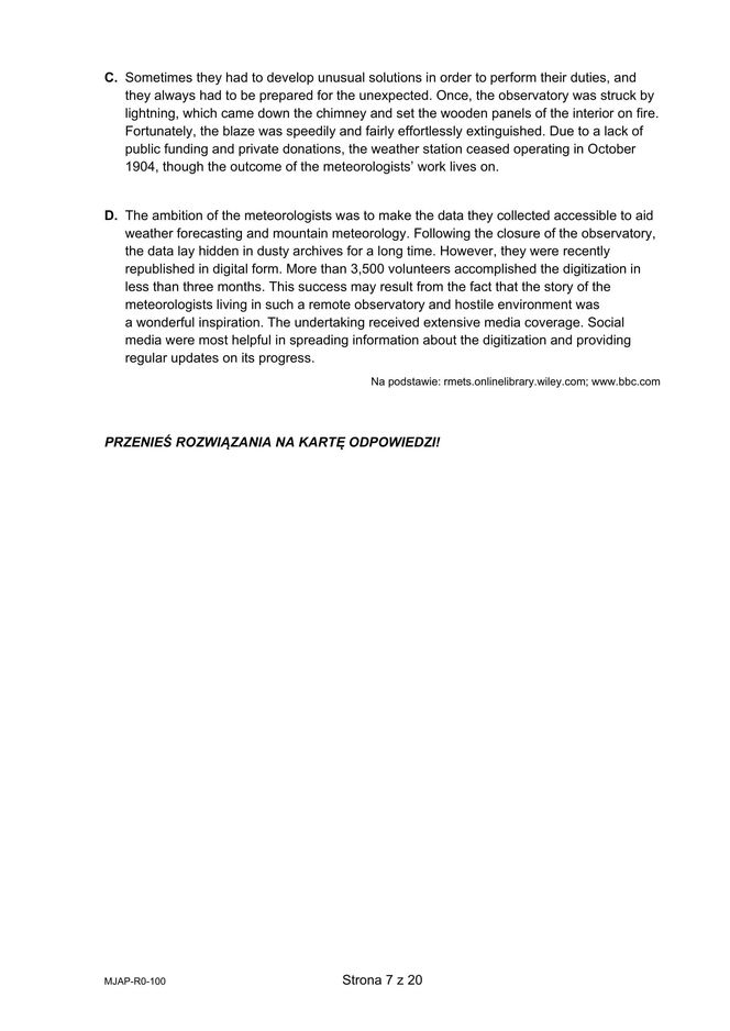 Matura 2025: angielski rozszerzony 8.05.2025. Arkusze CKE i odpowiedzi. Poziom rozszerzony [Formuła 2023]