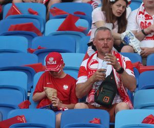 Kibice na meczu Polska-Mołdawia na Stadionie Śląskim