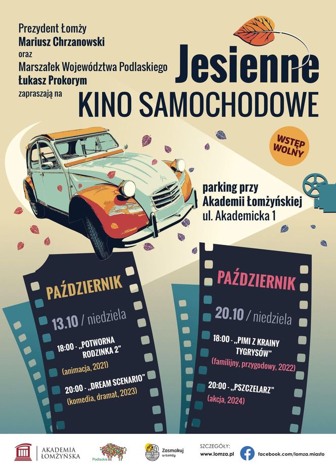 Jesienne Kino Samochodowe w Łomży 2024