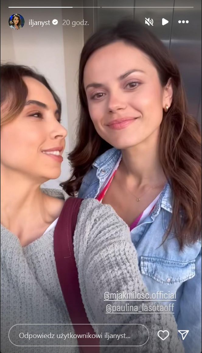 M jak miłość nowy sezon. Aneta (Ilona Janyst), Kasia (Paulina Lasota) na planie