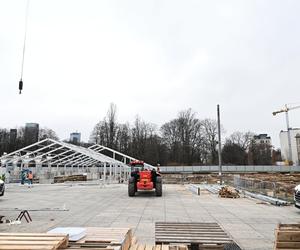 Budowa zadaszenia nad zabytkowymi pozostałościami Pałacu Saskiego 