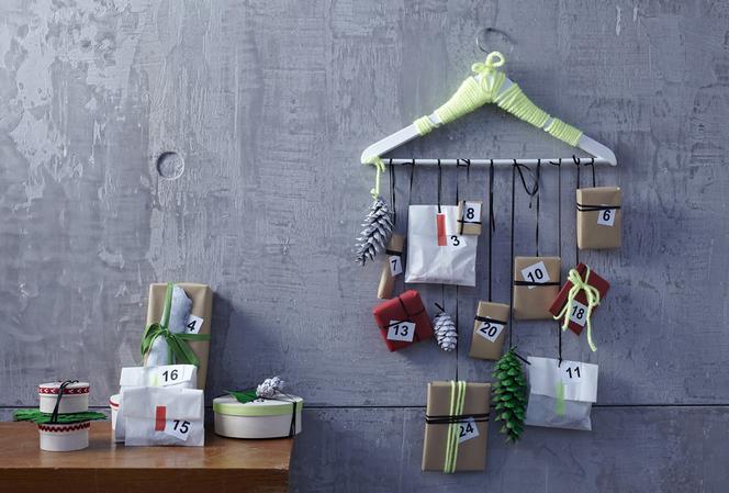 DIY Kalendarz adwentowy  z wieszaka