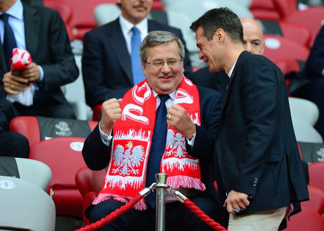 Nowak i Komorowski na meczu na Stadionie Narodowym w 2012Nowak i Komorowski na meczu 