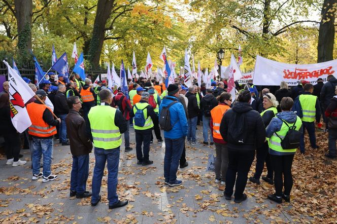 Protest hutników w Warszawie (23.10.2024)